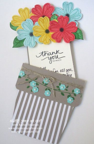 Flower Pot card…#stampyourartout #stampinup - Stampin’ Up!® - Stamp Your Art Out! www.stampyourartout.com Stampin Up Flower Shop Card Ideas, Flowerpot Cards, Flower Pot Card, Rachel Tessman, Shaped Cards, Making Greeting Cards, Fancy Fold Cards, Punch Cards, Stamping Up Cards