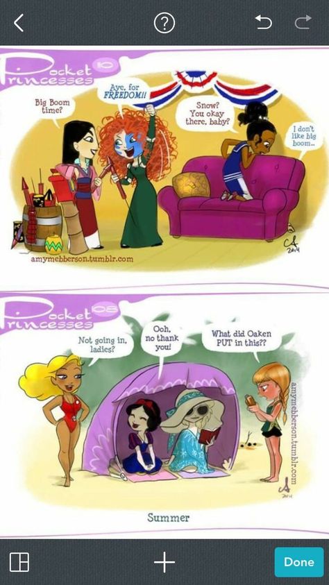 Pocket Princess Comics, Disney Princess Comics, Disney Princess Memes, Pocket Princess, Disney Princess Cartoons, Pocket Princesses, Funny Disney Memes, Disney Princess Fan Art, Disney Fun Facts