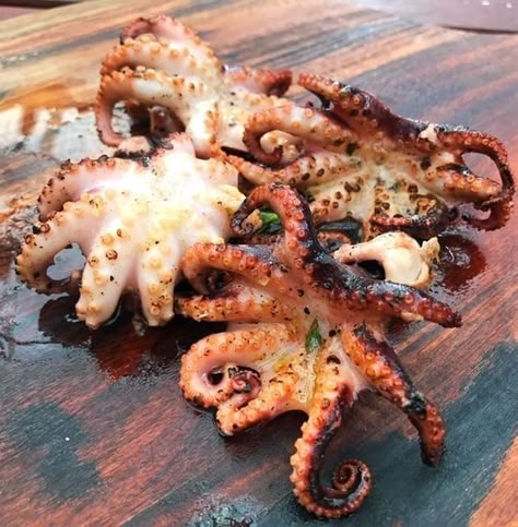 Chargrilled Baby Octopus - Come Grill With Me Octopus Recipes, Bbq Appetizers, Bbq Seafood, Chicken And Veggies, Grilled Octopus, Baby Octopus, Shellfish Recipes, Manifestation Board, Calamari