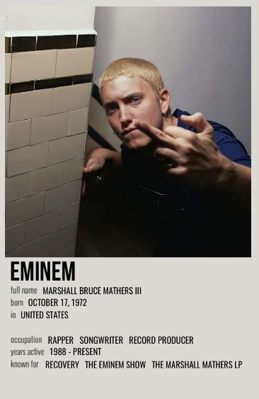 The Marshall Mathers Lp, Eminem Poster, 90s Rappers Aesthetic, Eminem Funny, The Eminem Show, The Slim Shady, Rappers Aesthetic, 90s Rappers, Feminist Women