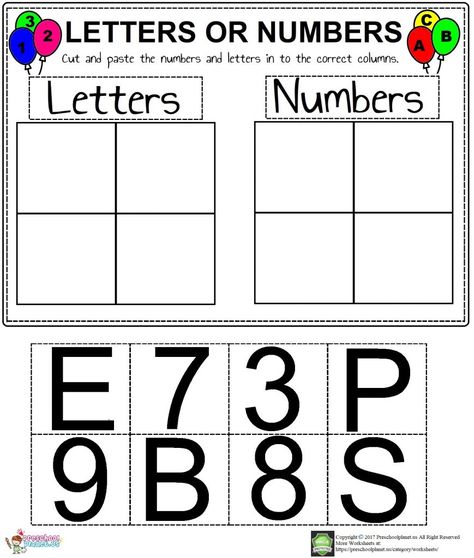 Worksheets – Preschoolplanet Number Recognition Preschool, Free Printable Preschool Worksheets, Preschool Portfolio, Math Worksheets For Kids, Number Recognition Worksheets, Letter Sorting, Worksheet Kindergarten, Number Worksheet, Letter Sort