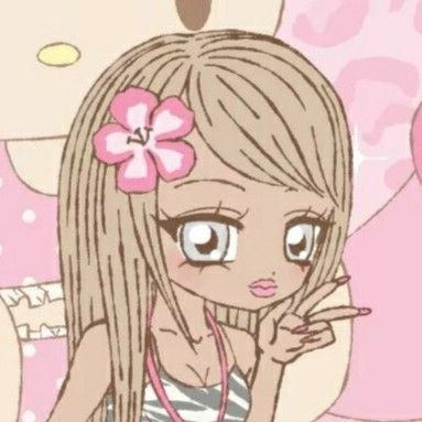 Hibiscus Flower Pfp, Gyaru Flower, Harajuku Pfp, Gyaru Icon, Anime Gyaru, Gyaru Pfp, Kogal Gyaru, Summer Pfp, Poc Pfps