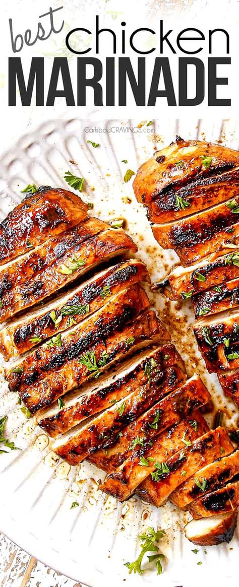 Best Grilled Chicken Marinade, Chicken Breast Marinade, Best Grilled Chicken, Best Chicken Marinade, Grilled Chicken Marinade, Chicken Marinade Recipes, Carlsbad Cravings, Easy Grilled Chicken, Chicken Marinade