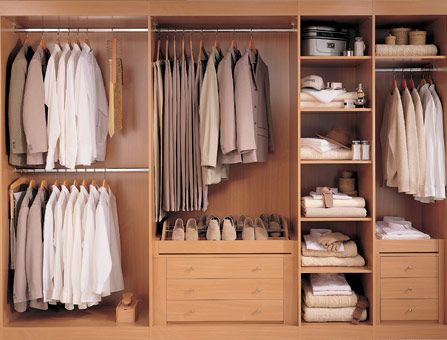 The inside story on storage for fitted wardrobes & dressing rooms Fitted Wardrobe Design, Wardrobe Internal Design, Fitted Bedroom Furniture, Hanging Wardrobe, Organized Closet, Bedroom Cupboards, Armoire Dressing, Big Bedrooms, Fitted Bedrooms