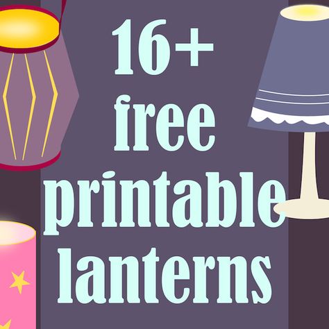 FREE printable lanterns, luminaries, lampshades and candleholders ^^ - for cosy fall and winter DIY decoration Free Paper Lantern Templates, Printable Lantern Templates, Paper Mache Lanterns Diy, Paper Lantern Template Free Printable, Ramadan Lantern Template Free Printable, How To Make Lanterns Diy, Lantern Template Free Printable, Paper Lantern Pattern, Lampshades Diy