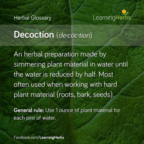 Decoction Herbal Knowledge, Herb Witch, Herb Life, Culinary Herbs, Herbal Essences, Stressful Situations, Healing Herbs, Kitchen Witch, Medicinal Herbs