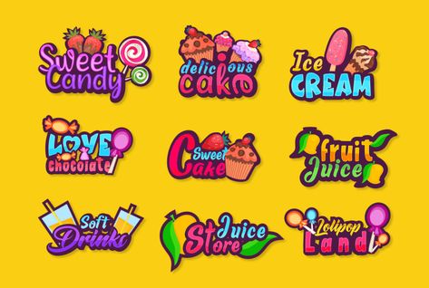 For only $10, Rbscreative will design candy, chocolate, bakery, sweets, or food logo. | Want to Design Candy Logo, Chocolate, Sweets, Bakery, Fast Food, Food, Restaurant, Farm, Sweet Shop, Candy Shop, BBQ Shop, Drinks, Bar Logo for your business?Welcome | Fiverr Candy Brands Logo, Bakery Sweets, Bbq Shop, Candy Logo, Ice Candy, Food Ad, Signature Logo Design, Design Advertisement, Food Logo Design