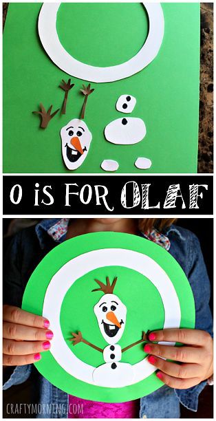 O is for Olaf from Frozen #Alphabet craft for kids #Winter art project | CraftyMorning.com O Is For, Letter O Crafts For Preschoolers, Handprint Monkey, Paper Icicles, Winter Art Project, Letter O Activities, Winter Alphabet, Olaf From Frozen, Monkey Valentine