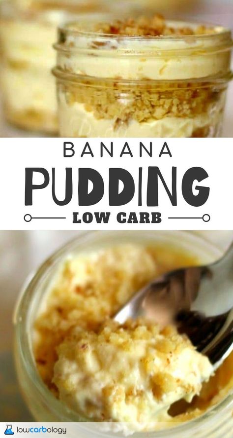 This rich and creamy layered banana pudding is no-cook so you can throw it together in minutes. Layers of banana cream and almond crumble come together to create a low carb version of classic banana pudding. #lowcarbology #keto #ketorecipe #Paleo #paleodiet #lowcarb #lowcarbmeals #lowcarbdiet #lowcarbrecipes #recipe #diet #lowcarbdesserts #dessertrecipe #ketodessert #desserts #paleodesserts #paleodessertrecipe #atkins #banana #pudding Low Carb Banana Pudding, Low Carb Banana, Keto Banana, Almond Crumble, Keto Pudding, Healthy Honey, Paleo Recipes Dessert, Keto Friendly Desserts, No Cooking