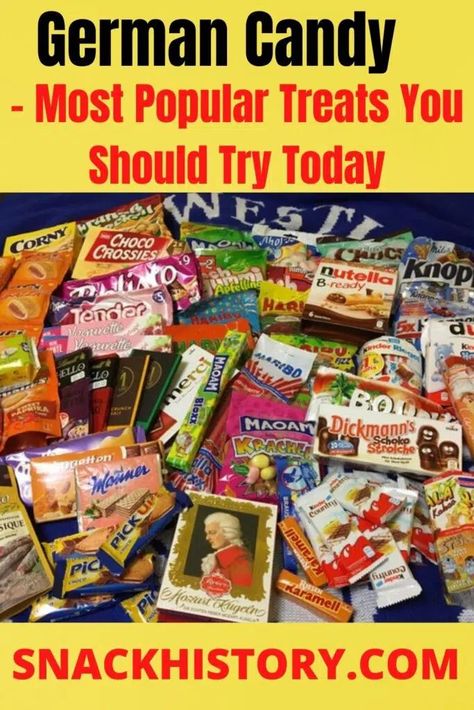 German Candy - Most Popular Treats You Should Try Today Manheim Germany, German Snacks, German Candy, Type Of Chocolate, Sour Gummy Worms, Milka Chocolate, Sue Johnson, Chocolate Santa, Lindt Chocolate