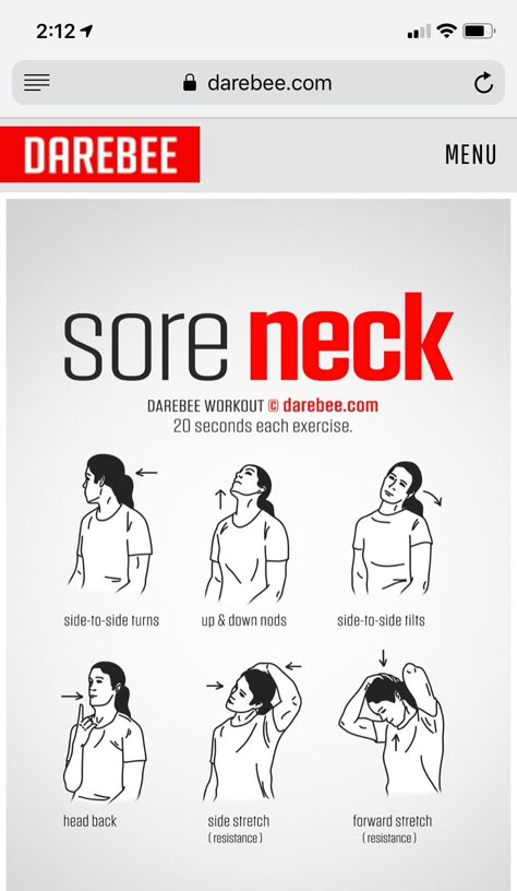 Stenosis Exercises, Neck And Shoulder Exercises, Sore Neck, Physical Therapy Exercises, Neck Exercises, Daily Yoga Workout, Workout At Work, Daily Exercise Routines, Yoga Moves