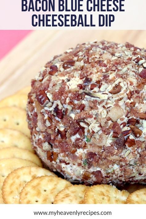 Bacon Cheeseball Recipes, Blue Cheese Appetizers, Bacon Cheeseball, Bacon Cheese Ball, Cheese Ball Dip, Savory Snack Recipes, Heavenly Recipes, Cheese Ball Recipe, Ball Recipes