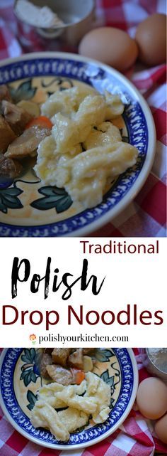 Polish Noodles Recipe, Drop Noodles, Polish Dumplings, Polish Recipe, Slovak Recipes, Eastern European Recipes, Homemade Noodles, Ukrainian Recipes, Czech Recipes