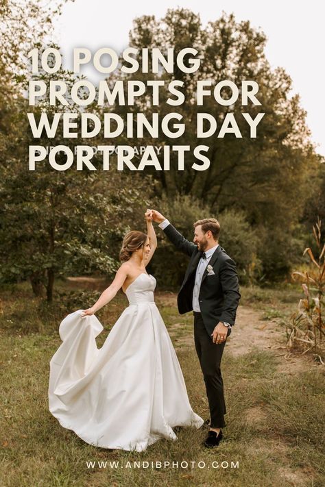 Easy Wedding Poses Picture Ideas, Poses For Brides, Posing Wedding Couples, Tips For Wedding Photography, Bride And Groom Prompts, Easy Wedding Photography, Best Wedding Poses Photo Ideas, Posing For Wedding Pictures, Diy Wedding Pictures