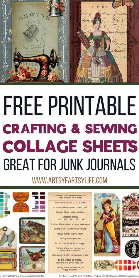 Elevate your journaling game with our free, sewing-themed printable pages. Ephemera Printables Free, Free Printable Artwork, Digital Printables, Decoupage Tissue Paper Sewing Journal Printable Free, Vintage Labels Printables Free Templates, Decoupage Vintage Printables Free, Decoupage Paper Printable Free, Free Vintage Printables Ephemera, Junk Journal Ideas Free Printable, Free Journal Printables, Paper Crafts Print, Ephemera Free Printables