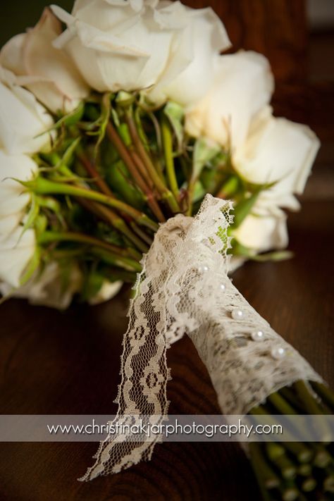 lace wrapped bouquet, vintage themed wedding Lace Bouquet Wrap, Lace Bouquet, Vintage Lace Weddings, Geek Wedding, Bridal Wrap, Vintage Wedding Theme, Bouquet Wrap, White Bridal Bouquet, Lavender Wedding