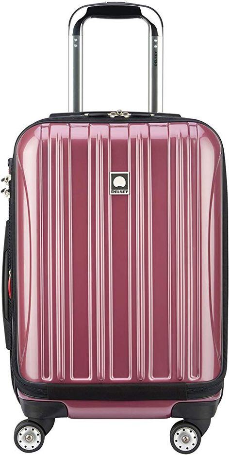 Amazon.com | DELSEY Paris Carry-On International, Titanium Silver | Luggage Weekend Capsule Wardrobe, American Tourister Luggage, Delsey Luggage, Luggage Red, Golden Age Of Radio, Hard Sided Luggage, Walking In High Heels, Hardside Luggage, Peony Pink