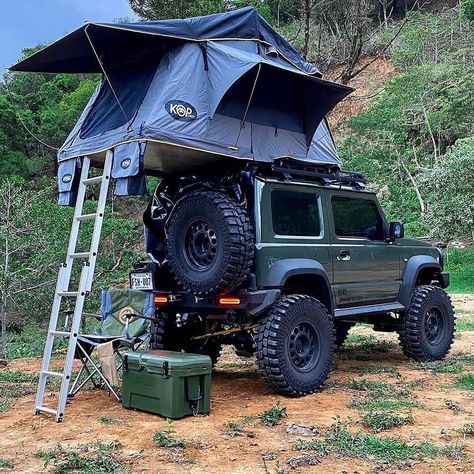 AARMED survival on Instagram: “Very cool little Suzuki with a rooftop tent, looks like a great little overlander. ⛺️   #Suzuki #jimny #samurai #suzukisamurai #offroad…” Suzuki Jimny Off Road, Suzuki Jimmy, Suzuki Vitara 4x4, Camping 4x4, Jimny 4x4, Jimny Suzuki, Rooftop Tent, Jeep Camping, Adventure Car