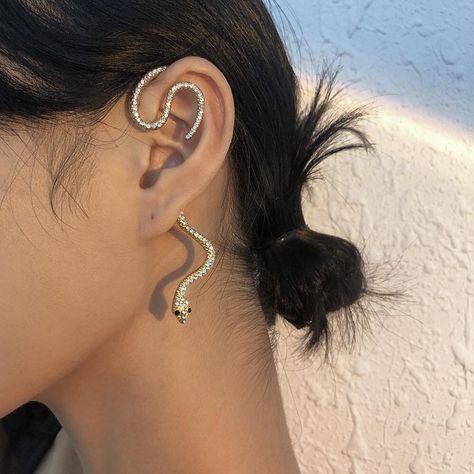 Cartilage Ear Cuff, Snake Ears, Ear Cuff Jewelry, Jewelry Piercing, Cuff Jewelry, Snake Earrings, Alloy Earrings, Ear Cuff Earings, Estilo Punk