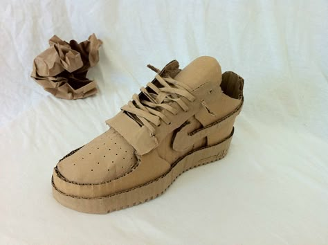 cardboard shoe. Cardboard Shoes, Ks3 Art, Cardboard Art Sculpture, Paper Shoes, Cardboard Model, Cardboard Sculpture, Paper Fashion, Paper Mache Art, Sculpture Projects