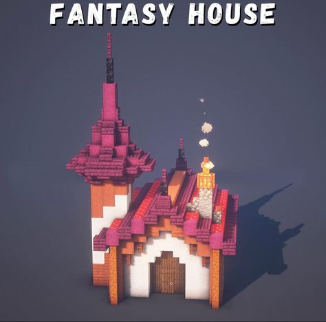 Minecraft Fantasy House, Minecraft Small House, Minecraft Kingdom, Minecraft Building Guide, House In Minecraft, Witches House, Fantasy Village, Minecraft Inspiration, Cute Minecraft Houses