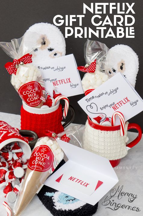 Merry Bingemas Teachers Gift – FREE Netflix Gift Card Printable Best Netflix Series, Gift Card Printable, Diy Teacher Christmas Gifts, Cheap Teacher Gifts, Netflix Gift Card, Netflix Premium, Netflix Gift, Teacher Gift Card, Kid Friendly Crafts