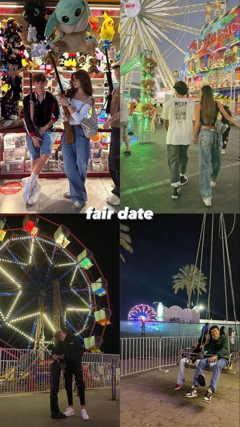 fair date, Theme Park Date Aesthetic, Things To Do On Ft With Bf #Tek_It_By_Cafuné_Video #Cute_Dates_With_Your_Boyfriend #Cute_Date_Photos #Theme_Park_Date_Aesthetic #Dates_To_Go_On