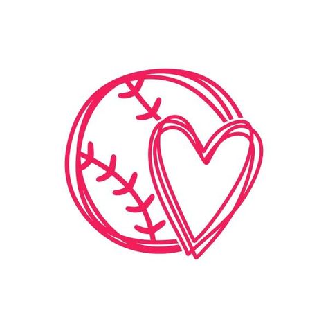 Baseball Heart SVG Cuttable Design Baseball Heart Svg, Baseball Mom Tattoo Ideas, Small Baseball Tattoo, Baseball Tattoo Ideas For Women, Moon And Heart Tattoo, Baseball Tattoo Ideas, Softball Tattoos, Dad Tattoo Ideas, Ball Sketch