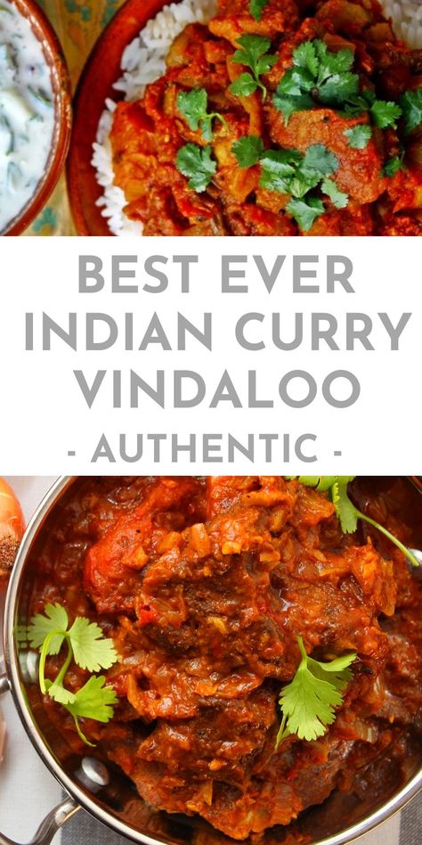 Hot Curry Recipes, Best Indian Curry Recipe, Lamb Vindaloo Recipe Indian, Pork Curry Recipes Slow Cooker, Authentic Indian Curry Recipes, Curry Dishes Indian, Indian Pork Curry, Thai Pork Curry Recipes, Pork Indian Recipes