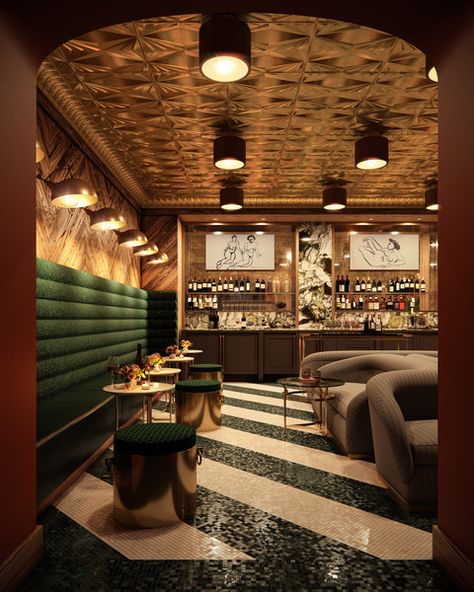 Legacy Records NYC Hotel Bar Lounge, Upscale Bar, Ken Fulk, Karaoke Room, Lounge Interiors, Bar Design Awards, Nightclub Design, Design Café, Bar Interior Design