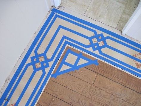 a 1964 single wide make over hand painted sub flooring, diy, flooring, home decor, painting Diy Mobile Home Remodel, Single Wide Remodel, Single Wide Mobile Homes, Floor Makeover, Brick Fireplace Makeover, Hallway Flooring, Vinyl Tile Flooring, Painted Floor, Single Wide