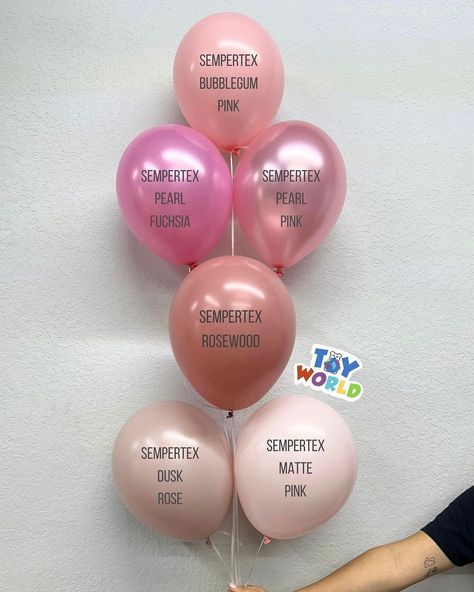 Toy World Inc. | 🎀 PINKS 💗 How cute are all of these pinks! Do you love the light pinks or the hot pinks more?🤔 🎀/🩷 As promised here are some more… | Instagram Party Decor Color Schemes, Balloon Color Schemes, Event Space Business, Balloon Garland Ideas, Barbie Bachelorette, Balloon Colors, Deco Ballon, Balloon House, Balloon Business