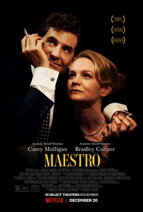 Maestro: Everything to Know About Bradley Cooper’s Leonard Bernstein Movie Michael Urie, Best New Movies, Film Thriller, Mahershala Ali, Film Netflix, Leonard Bernstein, Donald Sutherland, Carey Mulligan, London Film Festival