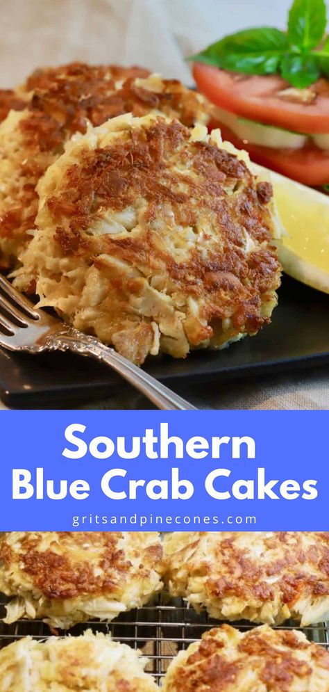 Southern Crab Cakes, Crab Cakes Recipe, Mini Crab Cakes, Crab Cake Recipes, Skillet Cornbread, Crab Cake Recipe, Crowd Pleasing Appetizers, Crab Cake, Crab Recipes