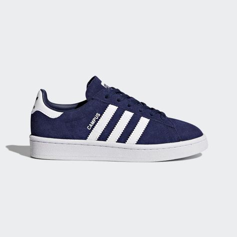 Campus Shoes Dark Blue/Footwear White/Footwear White BY9593 Blue Adidas Shoes, Adidas Campus Shoes, Campus Shoes, Campus Adidas, White Footwear, 80s Adidas, Pretty Sneakers, Adidas Campus 00s, Pretty Shoes Sneakers