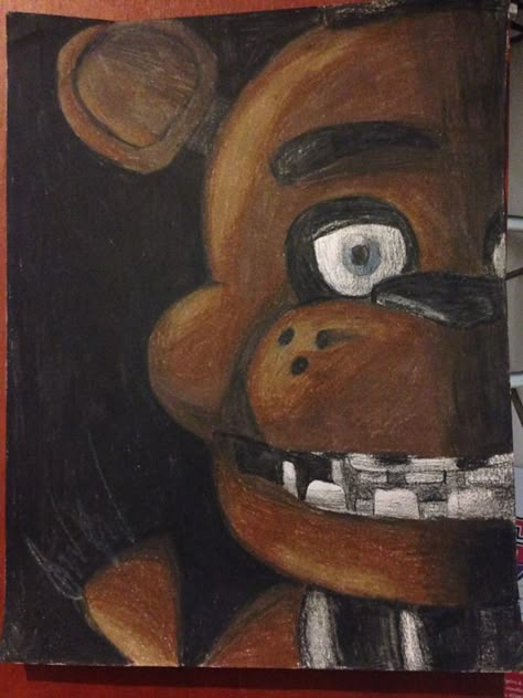 Freddy Fazbear :3 from fnaf by fastbug78 Fnaf Paintings Easy, Five Nights At Freddy's Painting, Fnaf Painting Ideas, Fnaf Art Easy, Freddy Fazbear Drawing, Fnaf Painting, Five Nights At Freddy's Dibujos, Fnaf Room, Fnaf Freddy Fazbear