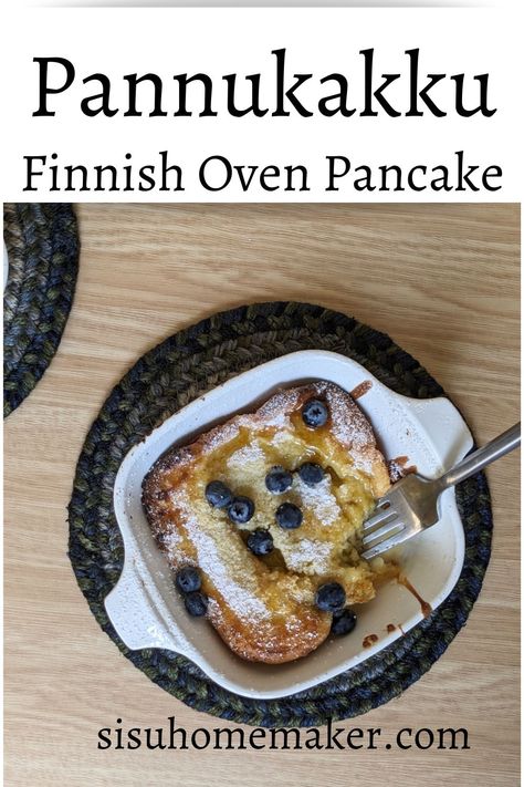 Panukkaku Recipe, Pannukakku Recipe, Hygge Recipes, Oven Pancake, Oven Pancakes, Finnish Recipes, Coffee Bread, Best Pancake Recipe, Sweet Breakfast Treats