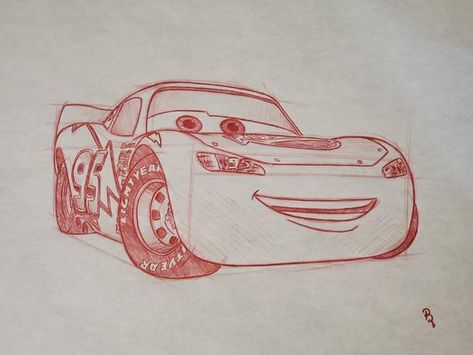 Lightning Mcqueen Doodle, Draw Lightning Mcqueen, Lighting Mcqueen Sketch, Tow Mater Drawing, Mater From Cars Drawing, Lightning Mcqueen Drawing, Disney Cars Party, Disney Nursery, Architecture Tattoo