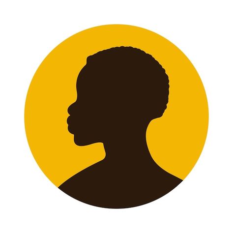 Man Face Silhouette, Face Silhouette, Black Guy, Sign Logo, Man Face, Psd Icon, African Men, Male Face, Vector Photo