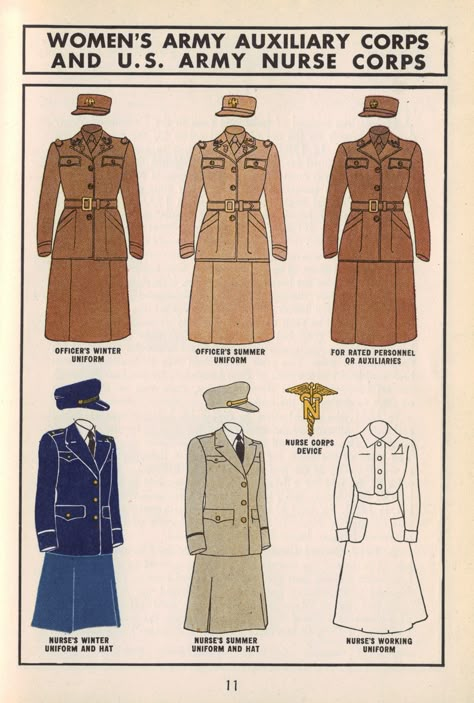 Army Uniform Women, Ww2 Fashion, Women's Military Uniform, Us Army Uniforms, Army Outfit, Women's Army Corps, Army Insignia, Ww2 Women, Wwii Women