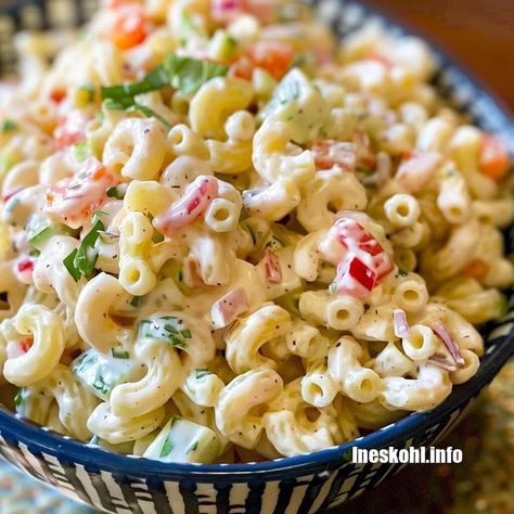 The Best Macaroni Salad The Best Macaroni Salad, Steak Quesadilla Recipes, Baked Cream Cheese Spaghetti, Pasta Cheese, Chicken Broccoli Rice Casserole, Best Macaroni Salad, Onion Burger, Polish Sausage, Pot Lasagna