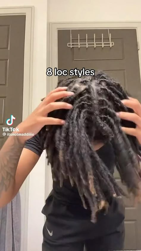 Locs Hairstyles For Studs, Rihanna Locs Style, No Middle Part Locs, Low Taper Dreads, Barrel Rolls On Locs, Middle Part Dreads, Dread Locs Styles For Men, Styles For Locs Men, How To Do Dreads