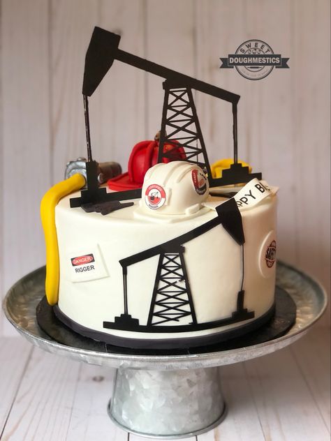 Geology Cake, Engineer Cake, 90th Birthday Cakes, Cake Cafe, Puppy Cake, Groom Wedding Cakes, Oil Cake, Football Cake, 40th Birthday Cakes