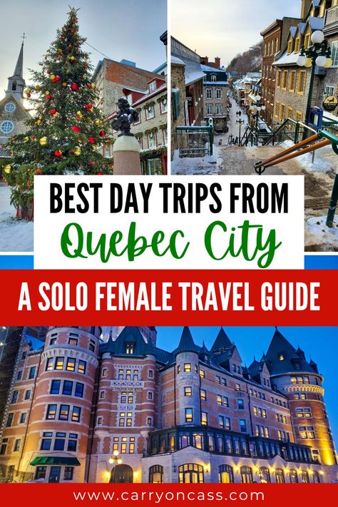 Check out this gorgeous winter wonderland! Winter in Quebec City is absolutely gorgeous and if you would like to go, it's best to start planning now! Get lost in the charming streets of this fairytale town. Quebec City Christmas, Quebec City Winter, Old Quebec City, Fairytale Town, Saint Lawrence River, Quebec City Canada, City Christmas, Saint Lawrence, Old Quebec