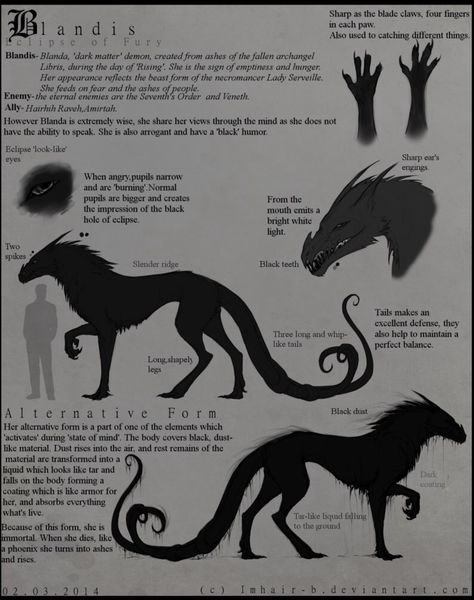 .. Dangerous Fantasy Creatures, Unique Mythical Creatures, Shadow Creature Oc, Beautiful Mythical Creatures, Monster Creature Design, Custom Creatures, Shadow Animals, Species Sheet, Fictional Creatures