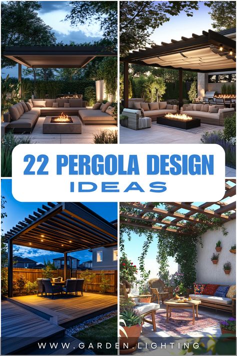 🌿 Transform your backyard with stunning pergola design ideas! Discover creative ways to blend natural wood, modern materials, and lush greenery for a dreamy outdoor retreat. ✨🏡 #PergolaInspo #OutdoorLiving Outdoor Bar Pergola, Shade Structures For Patio, Back Patio Pergola, Pergola Ideas Backyard, Deck Pergola Ideas, Backyard Pergola Ideas, Pergola Design Ideas, Rustic Pergola, Pergola Design