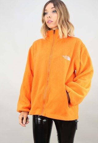 Orange Fleece Outfit, Fleece Outfit, Orange Fleece, The North Face Fleece, Vintage Fleece, North Face Fleece, Jumper Sweater, North Face, The North Face