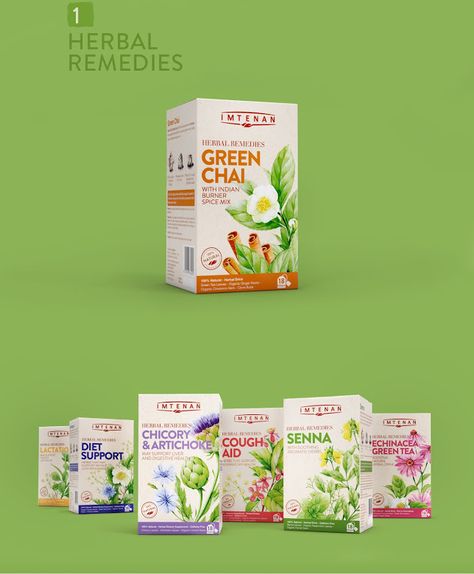 IMTENAN Redesign on Packaging of the World - Creative Package Design Gallery Herbs Tea, Medicine Packaging, Tea Packaging Design, Health Store, Drinks Packaging Design, Juice Packaging, Cosmetic Packaging Design, Honey Soap, Stand Strong