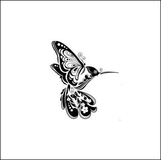 Hummingbird and butterflies Bird Tattoo Back, Little Bird Tattoos, Blue Tattoo, Butterfly Tattoos, Tatuaje A Color, Hummingbird Tattoo, Bird Tattoo, Bird Silhouette, Humming Bird