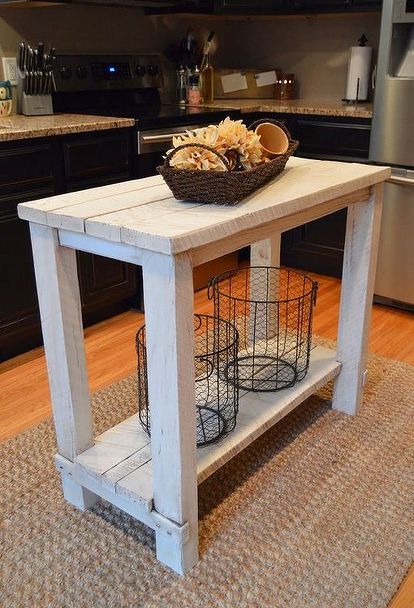 rustic reclaimed wood kitchen island table, kitchen design, kitchen island, outdoor furniture, painted furniture, repurposing upcycling, rustic furniture, woodworking projects Furniture Island, Dapur Rustic, Reclaimed Wood Kitchen Island, Reclaimed Wood Kitchen, Wood Island, Small Kitchen Island, Kitchen Island Table, Wood Kitchen Island, Diy Kitchen Island